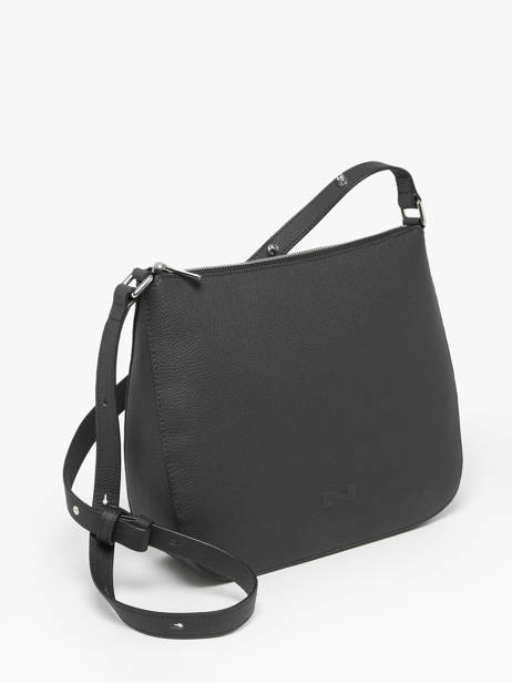 Sac Porté épaule Lou Cuir Nathan baume Noir egee 5 vue secondaire 2