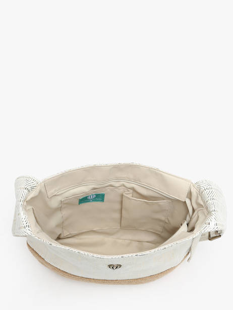 Sac Shopping Guimauve Le voyage en panier Blanc guimauve PM750 vue secondaire 3
