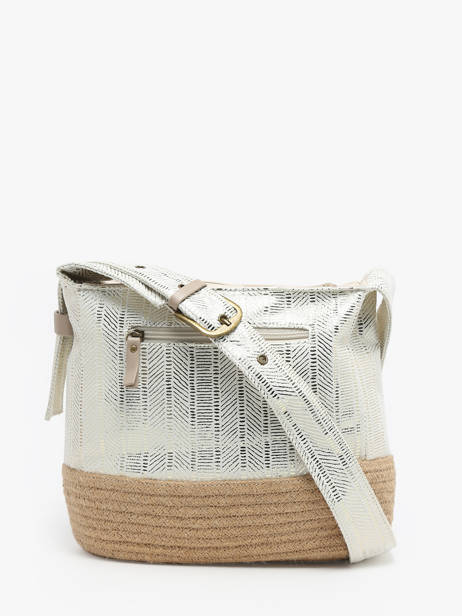 Sac Shopping Guimauve Le voyage en panier Blanc guimauve PM750 vue secondaire 4