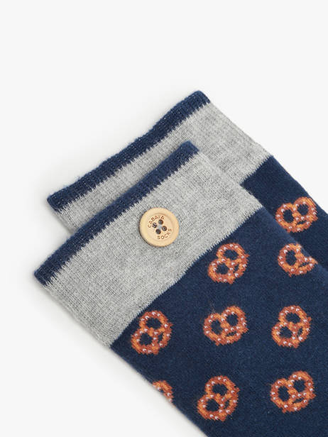 Chaussettes Cabaia Bleu socks men MAT vue secondaire 1