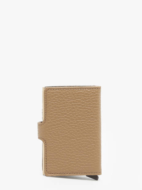 Porte-cartes Cuir Secrid Beige pebble MPE vue secondaire 2