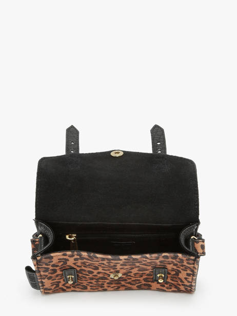Sac Bandoulière Mini Leopard Cuir Paul marius Noir leopard MINILEO vue secondaire 3
