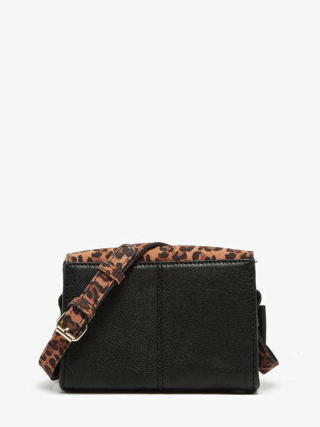 Sac Bandoulière Mini Leopard Cuir Paul marius Noir leopard MINILEO vue secondaire 4