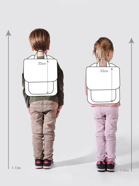 Sac à Dos 2 Compartiments Cameleon Bleu vintage fantasy SD33 vue secondaire 1