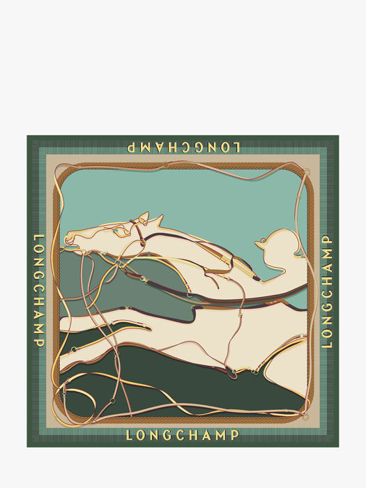 Longchamp Soie gots Etole Vert