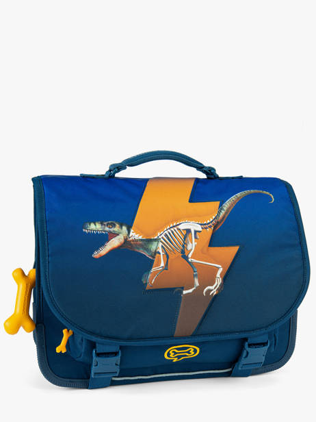 Cartable 2 Compartiments Lily Boys Stones and bones Bleu boys B vue secondaire 2
