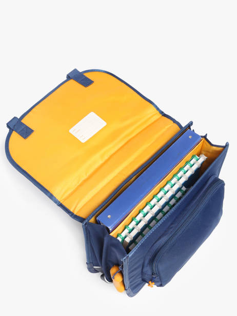 Cartable 2 Compartiments Lily Boys Stones and bones Bleu boys B vue secondaire 3