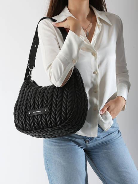 Sac Porté épaule K Weave Polyurethane Karl lagerfeld Noir k weave A3W30147 vue secondaire 1
