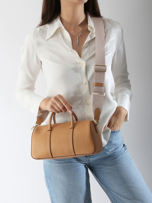 Longchamp Daylong chevron Sacs porté main Marron