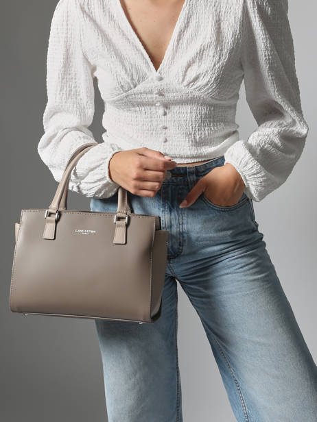 Sac Trapèze Smooth Cuir Lancaster Gris smooth 3 vue secondaire 1