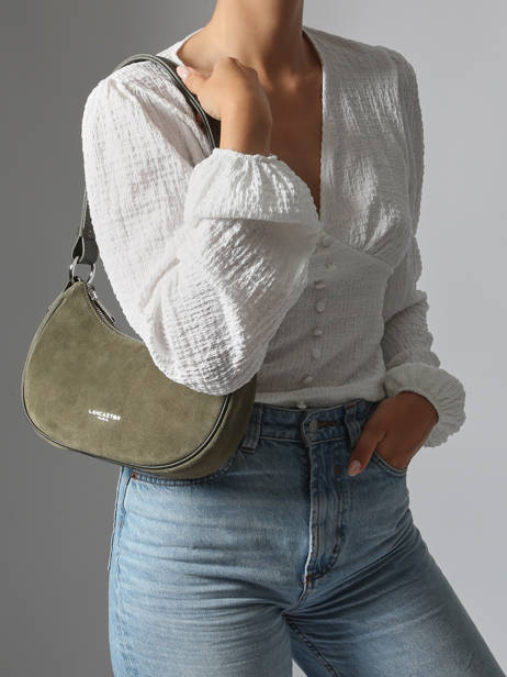 Sac Bandoulière Suede Cuir Lancaster Vert suede 81 vue secondaire 1