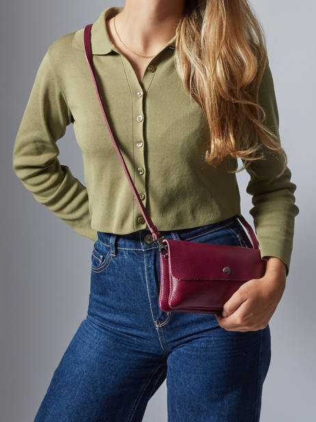 Sac Bandoulière Caviar Cuir Milano Rouge caviar CA23067 vue secondaire 1