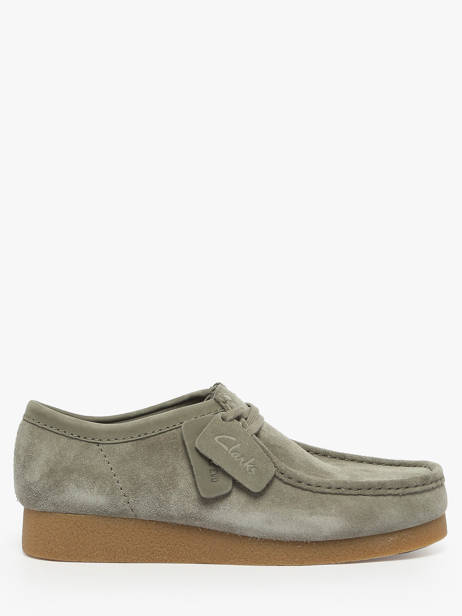 Mocassins Wallabee En Cuir Clarks Vert men 26183447