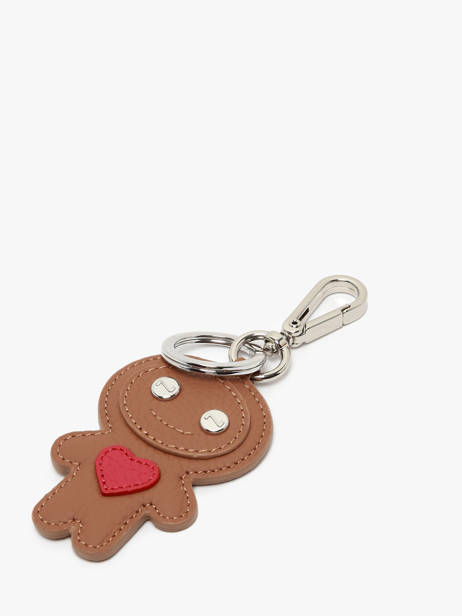 Porte-clefs Love Manga Cuir Nathan baume Marron original n 718N vue secondaire 2