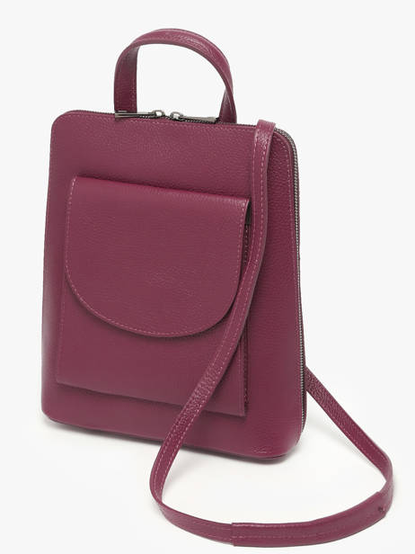 Sac à Dos Et épaule Milano Violet caviar CA240615 vue secondaire 1