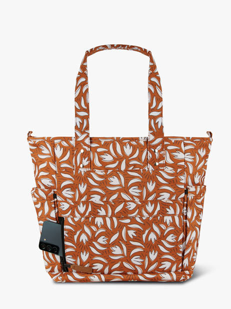 Sac Porté épaule A4 Adventurer Polyester Recyclé Cabaia Orange adventurer TOTEBAGM vue secondaire 3