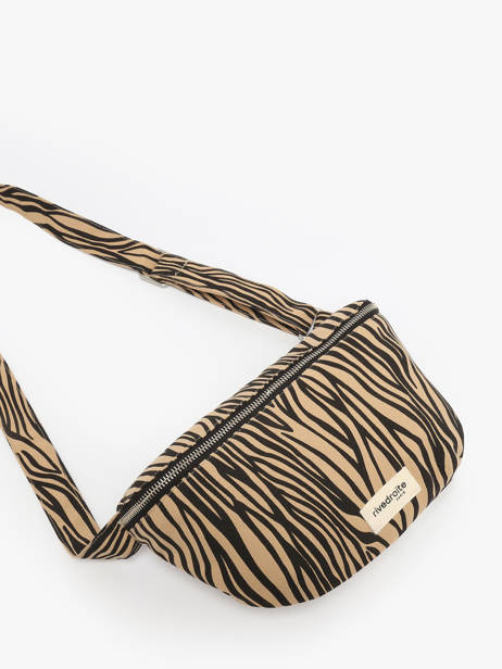 Le Sac Banane Custine Coton Recyclé Rivedroite Bleu wild tribe CUSTIWIL vue secondaire 2