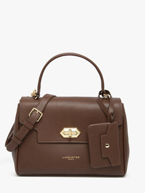 Sac Porté Main Mademoiselle Grace Cuir Lancaster Marron mademoiselle grace 102