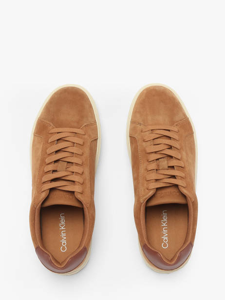 Sneakers En Cuir Calvin klein jeans Marron men YM01434 vue secondaire 4