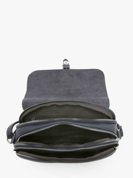 Sac Bandoulière Grained Miniprix Bleu grained F3601 vue secondaire 2