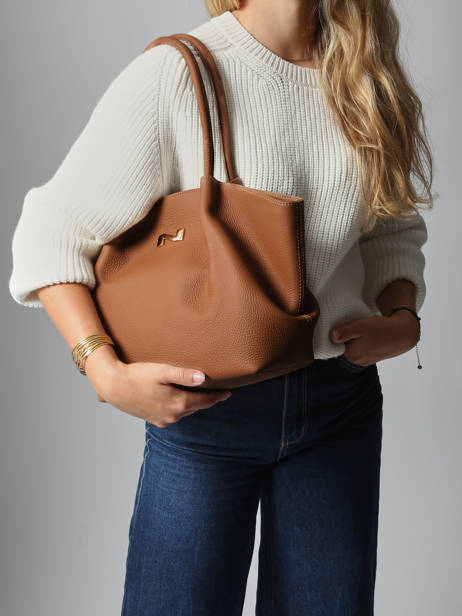 Sac Porté épaule Galatée Cuir Nathan baume Marron nymphea 3 vue secondaire 1