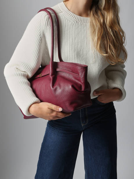 Sac Porté épaule Caviar Cuir Milano Violet caviar CA25062 vue secondaire 1