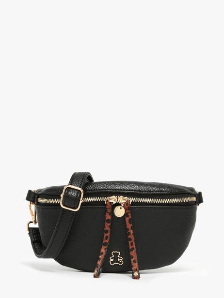 Sac Banane Lulu castagnette Noir zip ZINH