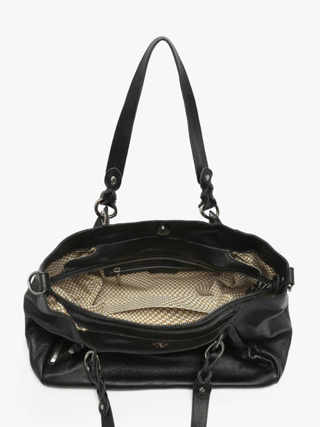 Sac Porté épaule Vintage Cuir Mila louise Noir vintage 3826C vue secondaire 3