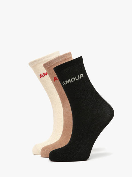 Chaussettes Femme Amour Lurex 3 Paires Pieces Multicolore socks women 17148222