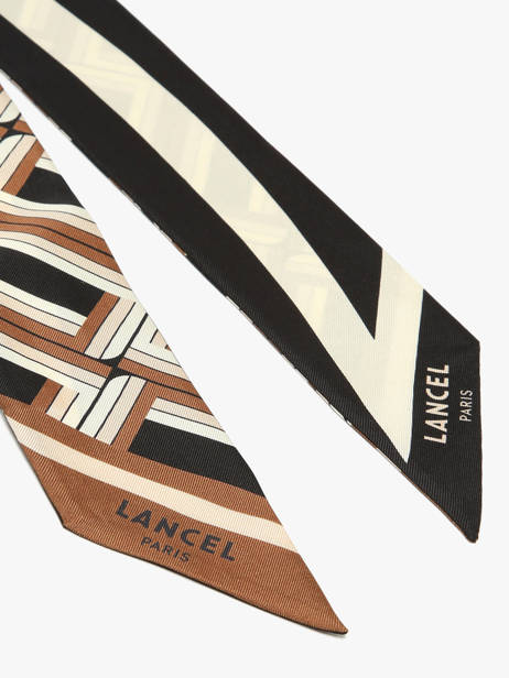 Ruban De Soie Monogram 82x5,5cm Lancel Marron charms A13495 vue secondaire 1