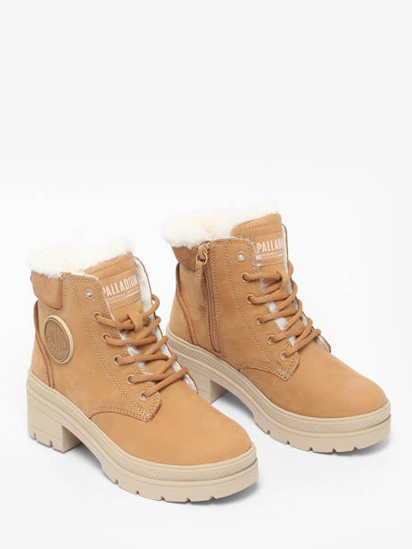 Bottines à Talon En Cuir Palladium Marron women 99527254 vue secondaire 2