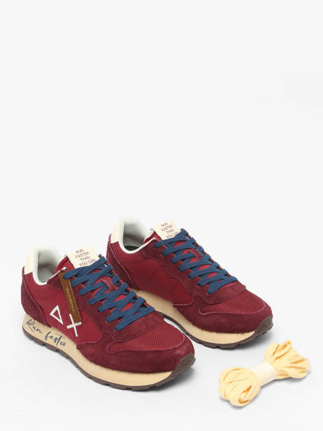 Sneakers En Cuir Sun68 Rouge men Z4510580 vue secondaire 1