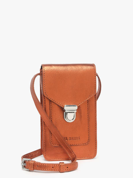 Le Porte-téléphone Ginger Cuir Paul marius Marron ginger TELEPGIN vue secondaire 2