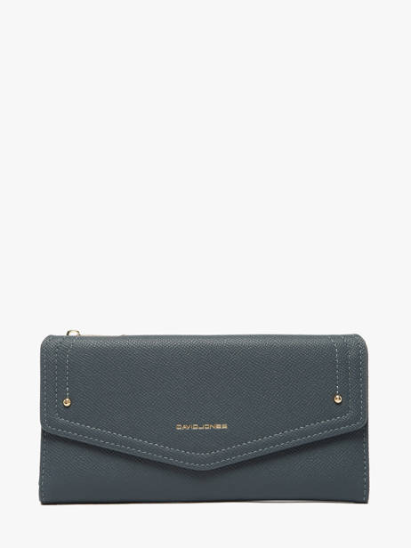 Portefeuille Saffiano David jones Bleu saffiano P164