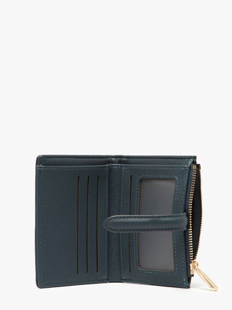 Porte-monnaie Porte-cartes David jones Bleu saffiano P163 vue secondaire 1