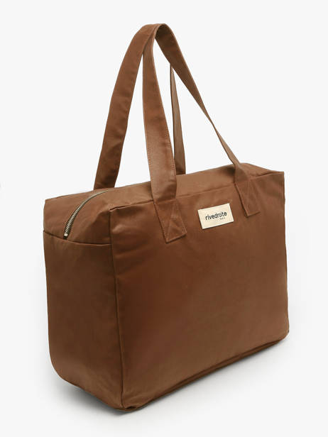 Le Sac Porté épaule A4 Célestins Waxed Rivedroite Marron waxed CELESWAX vue secondaire 2