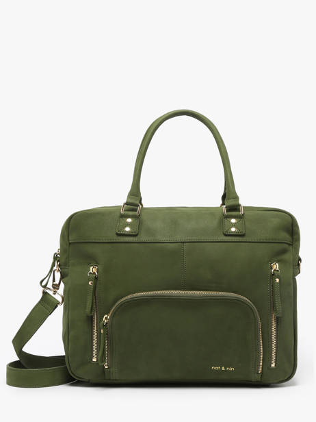 Sac Macy Cuir Nat et nin Vert vintage MACY