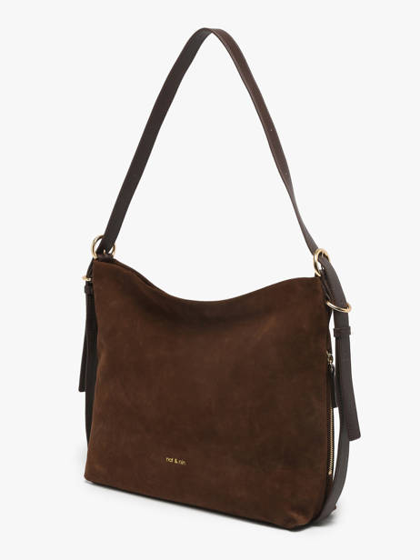 Sac Porté épaule Moreen Cuir Daim Nat et nin Marron vintage MOREEN vue secondaire 2