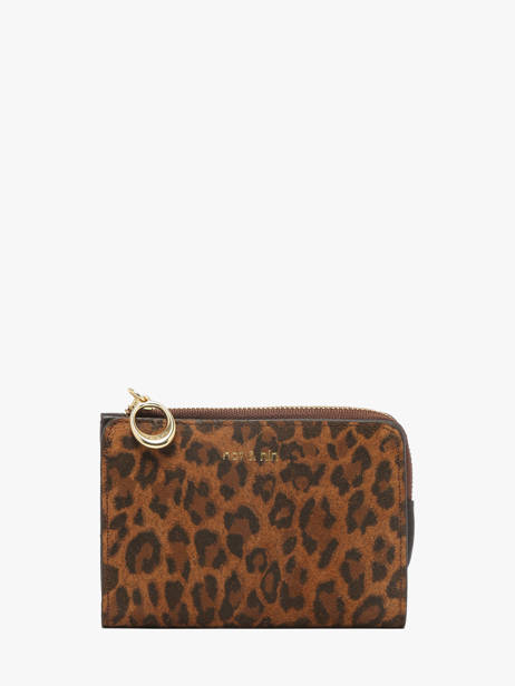 Portefeuille Iza Cuir Nat et nin Marron vintage IZA