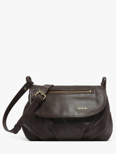 Sac Bandoulière Jen Cuir Nat et nin Marron vintage JEN