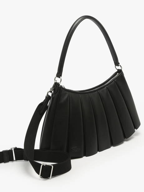 Sac Porté épaule Lenglen Cuir Lacoste Noir lenglen NU5176DP vue secondaire 2