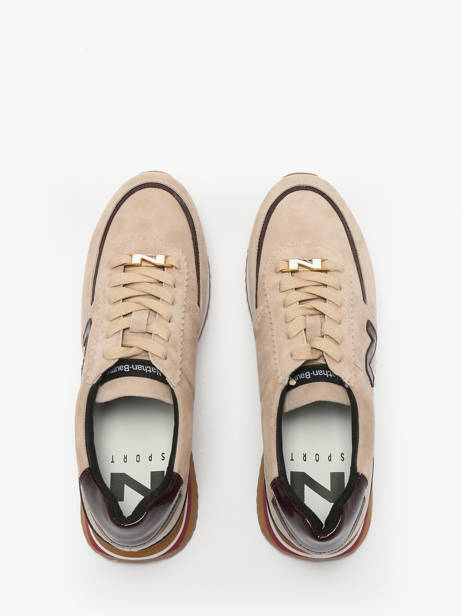 Sneakers En Cuir Nathan baume Beige women 52NS1603 vue secondaire 3