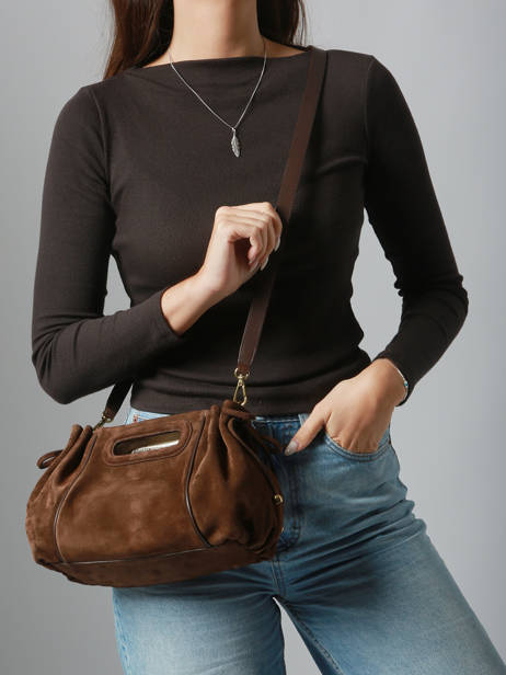 Sac Shopping Folk Light Cuir Gerard darel Marron folk light DCS08405 vue secondaire 1