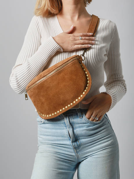 Sac Banane Milano Marron velvet VE24112 vue secondaire 1