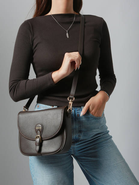 Sac Bandoulière Vintage Cuir Nat et nin Marron vintage OLIVIA vue secondaire 1