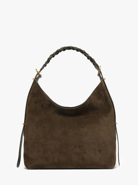 Grand Sac Hobo Jess En Cuir Velours Vanessa bruno Vert jess 29V40917 vue secondaire 4