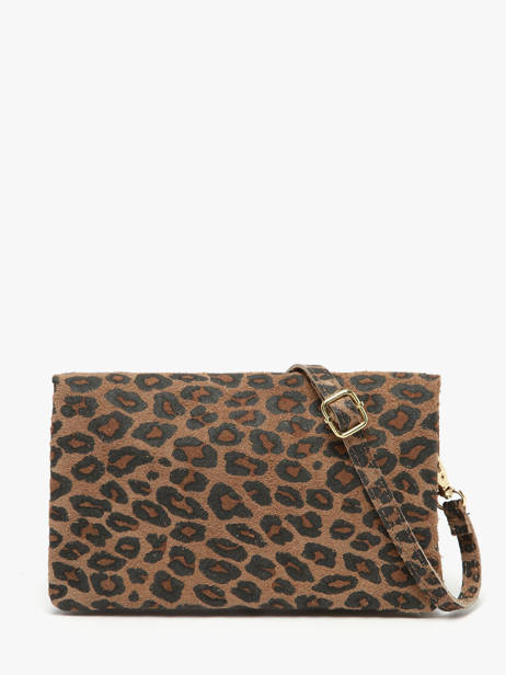 Sac Bandoulière Velvet Leopardo Milano Marron velvet leopardo VL23067 vue secondaire 3