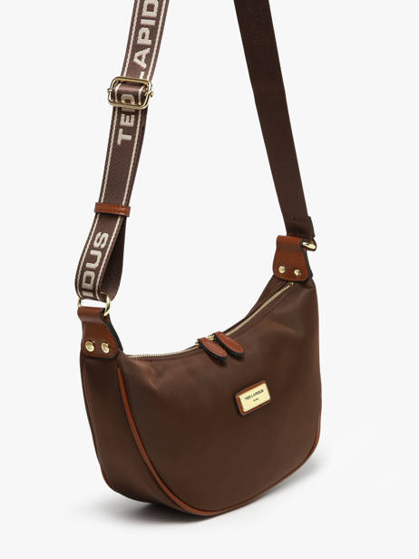 Sac Bandoulière Jamie Nylon Ted lapidus Marron jamie DU43503 vue secondaire 1