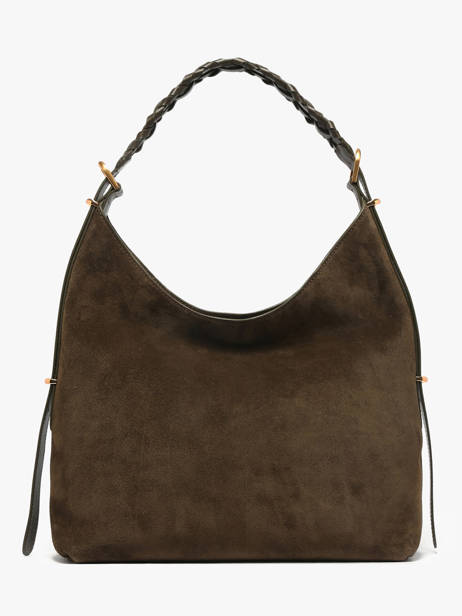 Grand Sac Hobo Jess En Cuir Velours Vanessa bruno Vert jess 29V40917 vue secondaire 4