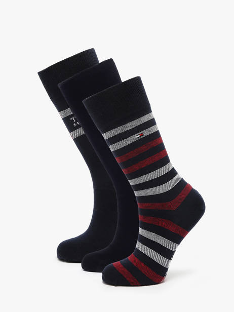 Chaussettes Homme 3 Paires Boîte Cadeau Tommy hilfiger Bleu socks 71235376